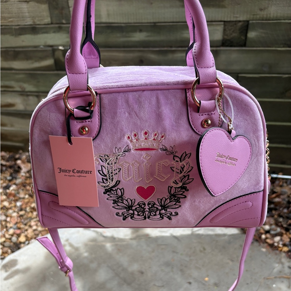 Juicy couture pink fondant heritage satchel bowler bag